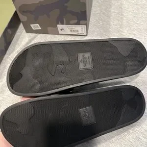 MENS VALENTINO 45 CAMO SLIDES Valentino Army Green/Brush Wood Rubber Camouflage Slides  main image 3